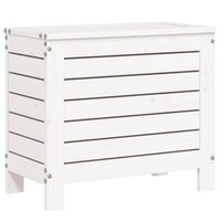 Tuinvoetenbank 62x31,5x52 cm massief grenenhout wit 2