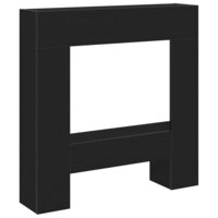 Haardombouw 81x18x82 cm spaanplaat zwart eikenkleurig 2