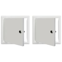 Toegangs paneel 2 pcs Wit 23 x 23 x 3 cm Staal 2