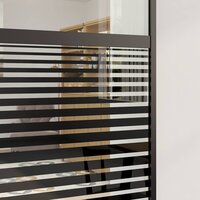 Glazen deur Gestreept Zwart 90 x 2 x 205 cm Aluminium 4