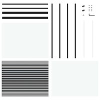 Glazen deur Gestreept Zwart 90 x 2 x 205 cm Aluminium 6