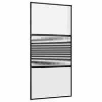 Glazen deur Gestreept Zwart 90 x 2 x 205 cm Aluminium 2