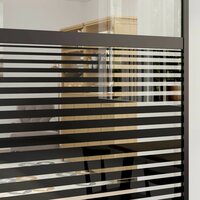 Glazen deur Gestreept Zwart 90 x 2 x 205 cm Aluminium 4