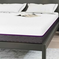 Matras Wit en Grijs 140 x 200 cm Jacquard stof 8