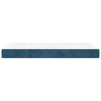Pocketveringmatras medium 90x200x20 cm fluweel donkerblauw 4