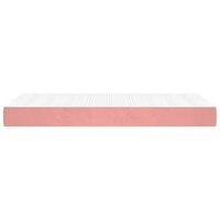 Pocketveringmatras medium 90x200x20 cm fluweel roze 4