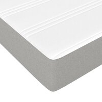 Pocketveringmatras medium 100x200x20 cm stof lichtgrijs 5