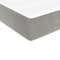 Pocketveringmatras medium 100x200x20 cm fluweel lichtgrijs 5