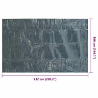 Zwembadfolie solar drijvend 732x366 cm PE zwart en blauw 6