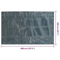 Zwembadfolie solar drijvend 400x200 cm PE zwart en blauw 6