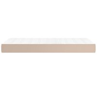 Pocketveringmatras medium 80x200x20 cm kunstleer cappuccinokleurig 4