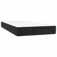 Pocketveringmatras medium 80x200x20 cm fluweel zwart 2