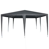 Partytent Antraciet 400 x 400 x 266 cm Polyethyleen en Staal 6