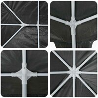 Partytent Antraciet 400 x 400 x 266 cm Polyethyleen en Staal 7