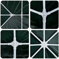 Partytent Groen 400 x 400 x 266 cm Polyethyleen en Staal 6