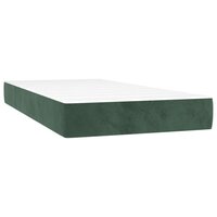 Pocketveringmatras medium 100x200x20 cm fluweel donkergroen 2