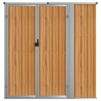 Tuinschuur 161x89x161 cm gegalvaniseerd staal bruin 3