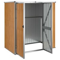 Tuinschuur 161x89x161 cm gegalvaniseerd staal bruin 4