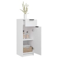 Badkamerkast 32x33,5x90 cm bewerkt hout wit 5