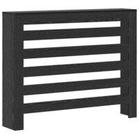 Radiatorafdekking Zwart Eiken 104 x 20 x 82 cm Bewerkt hout 2