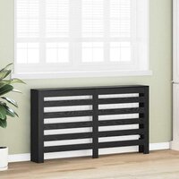 Radiatorafdekking Zwart Eiken 149 x 20 x 82 cm Bewerkt hout 3