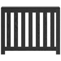 Radiatorafdekking Zwart Eiken 104 x 20 x 82 cm Bewerkt hout 4