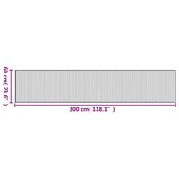 Vloerkleed rechthoekig 60x300 cm bamboe bruin 8
