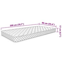 Matras traagschuim 200x90x17 cm Zacht 7