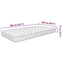 Traagschuimmatras 100x200x17 cm Zacht wit 8