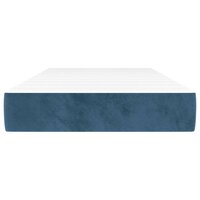 Pocketveringmatras medium 80x200x20 cm fluweel donkerblauw 3