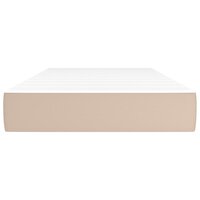 Pocketveringmatras medium 90x190x20 cm kunstleer cappuccinokleurig 3