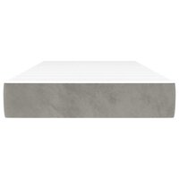 Pocketveringmatras medium 90x190x20 cm fluweel lichtgrijs 3