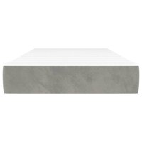 Pocketveringmatras medium 90x200x20 cm fluweel lichtgrijs 3