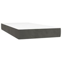 Pocketveringmatras medium 90x200x20 cm fluweel donkergrijs 2