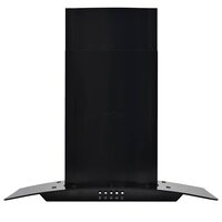 Wandafzuigkap 756 m&sup3;/u 60 cm roestvrij staal zwart 2