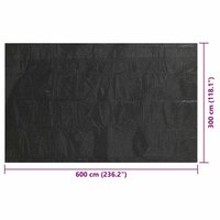 Zwembadhoes 600x300 cm PE zwart 6
