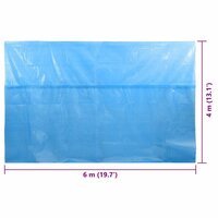 Zwembadhoes rechthoekig 600x400 cm PE blauw 6