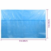 Zwembadhoes rechthoekig 800x500 cm PE blauw 6