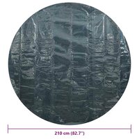 Zwembadfolie solar drijvend 210 cm PE zwart en blauw 6