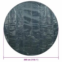 Zwembadfolie solar drijvend 300 cm PE zwart en blauw 6