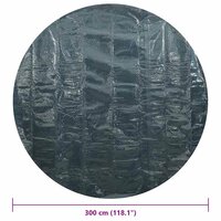 Zwembadfolie solar drijvend 356 cm PE zwart en blauw 6