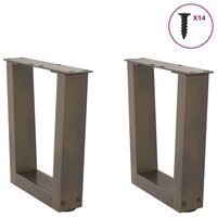Salontafelpoten 2 st V-vormig 30x(30-31,3) cm staal naturel 3