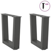 Salontafelpoten 2 st V-vormig 40x(30-31,3) cm staal antraciet 3