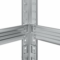 2-laags bandenrekken 2st 110x40x180cm staal&amp;bewerkt hout zilver 9