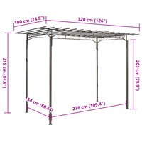 Stalen rozenboog 215 cm 5