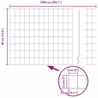 Euro Hek Grijs 0,4 x 10 m PVC-gecoat ijzer 9