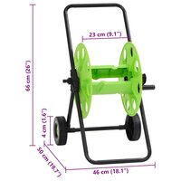 Slanghaspelwagen voor 60 m 1/2" slang staal groen 8