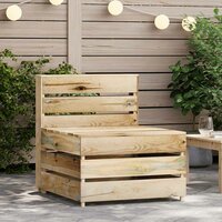 Tuinmiddenbank pallet ge&iuml;mpregneerd grenenhout 2