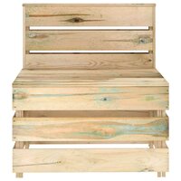 Tuinmiddenbank pallet ge&iuml;mpregneerd grenenhout 3