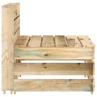 Tuinmiddenbank pallet ge&iuml;mpregneerd grenenhout 4